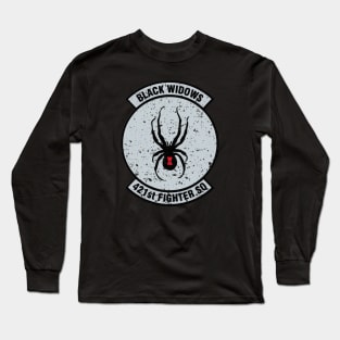 421st Fighter SQ "Black Widows" Vintage Insignia Long Sleeve T-Shirt